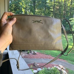 Bimba y Lola grey leather shoulder bag